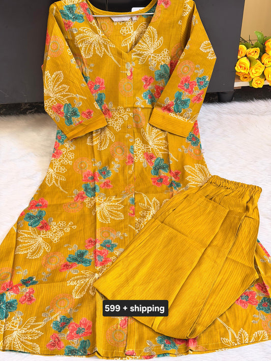 MUSTARD YELLOW ALINE CORD