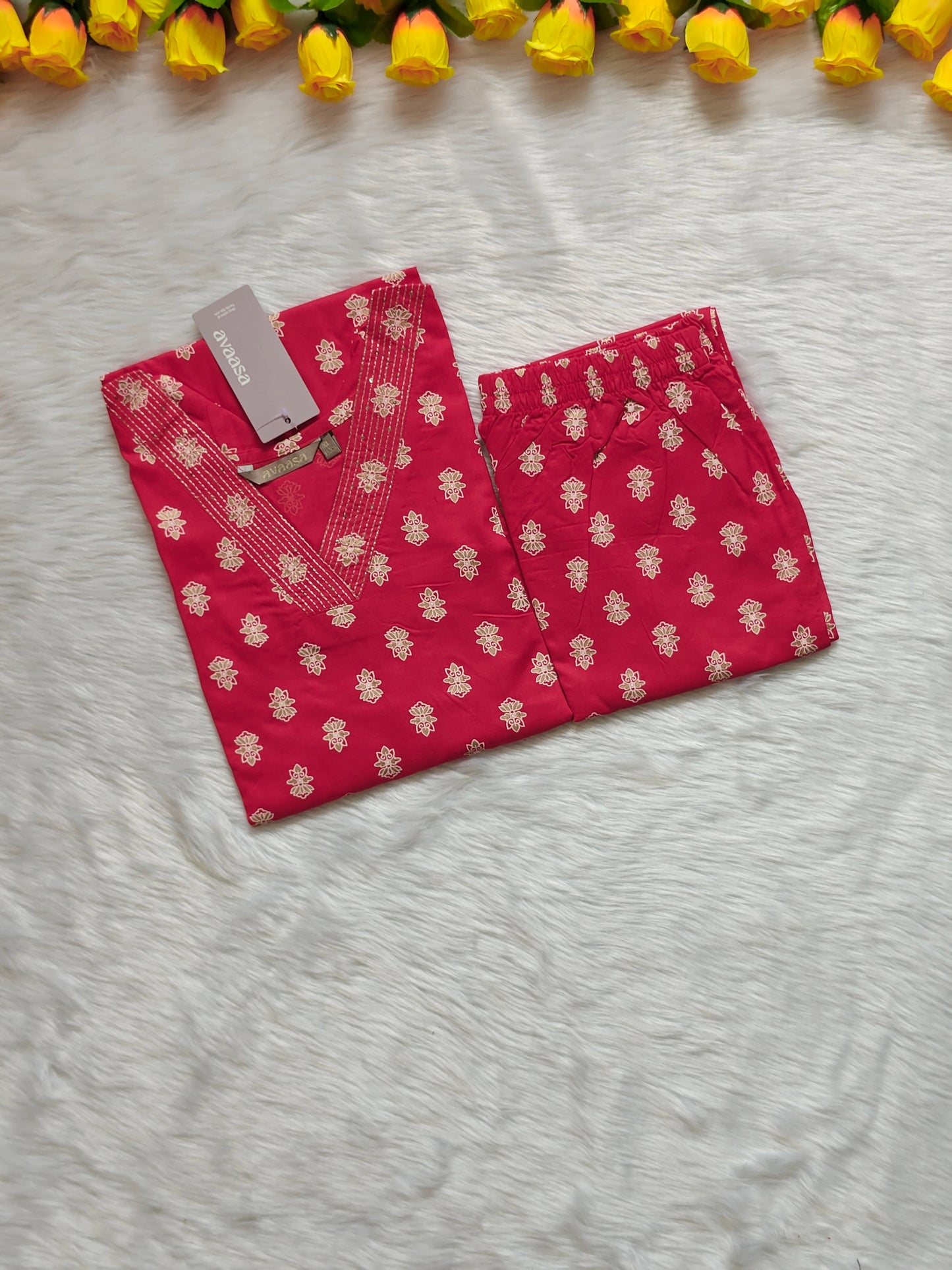 ETHNIC PINK RAYON CORD