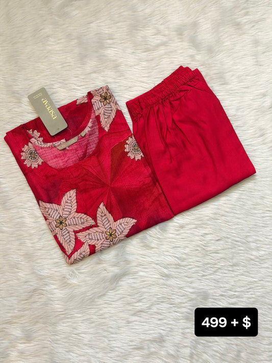 PINK FLORAL CORD